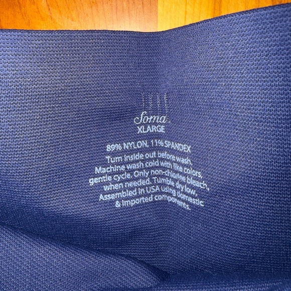 SOMA Super Stretchy Tummy Control Navy Blue Leggings - Picture 2 of 4